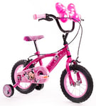 Huffy Disney Minnie Mouse Kids Bike 12 Inch Pink For 3-5 Year Old with stabilisers