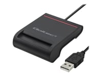 Qoltec 50642 - Smart-Kortläsare - Usb 2.0 - Svart