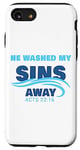 Coque pour iPhone SE (2020) / 7 / 8 Baptism Christian Faith Acts 22:16 – He Washed My Sins Away