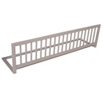 Safetots Barrière de Lit en Bois, Sécurité pour Bébé, Rail de Lit Enfant Pré-Assemblé, 140cm de Largeur x 38cm de Hauteur, Couleur Gris