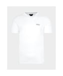Barbour Mens International Essential Small Logo T-Shirt in White Cotton - Size Small