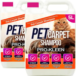 Pet Carpet Cleaning Shampoo Odour Remover 2 x 5L