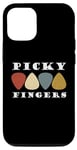 Coque pour iPhone 13 Pro Picky fingers, médiator de guitare, pour guitariste rétro