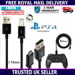 3m Play + Charging Charger Lead Cable For PlayStation PS4 Pro Controller GamePad