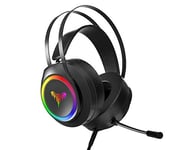 Hellcrack USB RGB LED gaming headset with Microphone