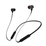 Fashion Bluetooth Earphone, Wireless Headphones Handsfree Earphones Bluetooth Earbuds Sport Running Headset with Mic for Gym Home Office etc (Color : Black)