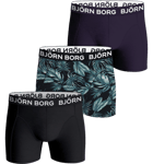 Björn Borg M Cotton Stretch Boxer 3p Alusvaatteet PURPLE/GREEN/BLACK