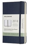 Moleskine WeeklyÂ Notebook Dairy/Planner JulyÂ 2017-December 2018Â -Â  Calendar Sapphire Blue Pocket Weekly Notebook Diary 18 Months Hardcover