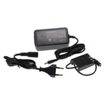 vhbw Bloc d'alimentation, chargeur adaptateur compatible avec Nikon D3000, D5000, D40, D40x, D60 appareil photo, caméra vidéo - Câble 2m, coupleur DC
