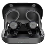 20 timmars speltid Simning Vattentäta Bluetooth-hörlurar Dual Wear Trådlösa Sporthörlurar Tws Ipx7-hörlurar Stereo Svart