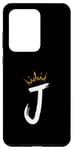 Coque pour Galaxy S20 Ultra Queen King Lettre J – Lettre préférée avec alphabet couronne