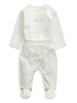 Mamas & Papas Baby Unisex 2 Piece Welcome To The World Bodysuit & Cloud Leggings Set - Grey, Grey, Size Age: Up To 1 Month