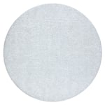 Badrumsmatta SYNERGY cirkel, glamour, halkfri, mjuk - lurex vit, cirkel 67 cm