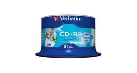 Verbatim DataLifePlus - 50 x CD-R - 700 Mo 52x - surface imprimable large - spindle