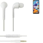 Earphones for Samsung Galaxy A21 in earsets stereo head set