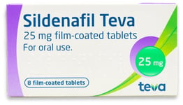 Teva Sildenafil 25mg (PGD) 8 Tablets