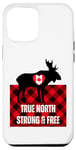 iPhone 14 Plus Canada Moose True North Strong and Free, Canada Flag Case