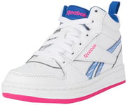 Reebok Girl's Royal Prime Mid 2.0 Sneaker, Electric Cobalt F23 Laser Pink F23 Ftwr White, 12.5 UK