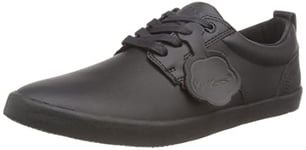 Kickers Men's Kariko Gibb Leather Shoes | Comfortable | Extra Durability, Black, 12 UK
