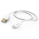 HAMA Lightning USB-kabel MFI-certifierad - Vit 1,5 m