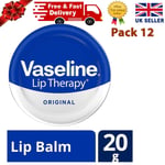 Vaseline Lip Therapy Original Tin, 20g -Pack 12