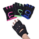 1pair Fitness Gloves Gym Weightlifting Glove Non-slip Cycling Ha Black