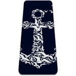 Yoga Mat - Abstract seagull anchor - Extra Thick Non Slip Exercise & Fitness Mat for All Types of Yoga,Pilates & Floor Workouts