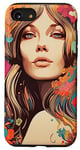 Coque pour iPhone SE (2020) / 7 / 8 Femme Années 70 Design Art Rétro-Nostalgie Culture Pop