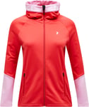Peak Performance Women's Rider Zip Hood Brilliant Red/Morning Dew, XL