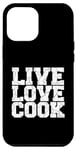 Coque pour iPhone 13 Pro Max Live Kitchen Love Cook Toque de chef 5 étoiles Cuisine
