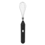 (Black) Electric Milk Frother Electric Egg Beater Handheld USB Charging