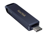 Sandisk Phone Drive - Usb Flash-Enhet - 128 Gb - Usb-C / Lightning - Metallisk Himmel
