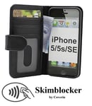 Skimblocker Plånboksfodral iPhone 5/5s/SE (Svart)