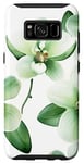 Coque pour Galaxy S8 Orchidée à motif floral - Orchidée verte sauge