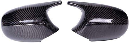 ZHAOOP Rearview Mirror ABS Gloss Black Rear View Mirror Caps Fit ，For ，For BMW 3 Series E90 E91 05-07 & E90 E92 06-09 Replacement Cover E81 E82 E87 E88 Pre-LCI (Color : Carbon Fiber)-Carbon Fiber