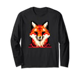Pixel Art 8-Bit Fox Long Sleeve T-Shirt