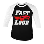 Fast N' Loud Mustang Baseball 3/4 Sleeve Tee, Long Sleeve T-Shirt