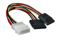 Cable Adaptateur DOUBLE MOLEX - Alimentation - MOLEX IDE vers 2 SATA