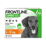FRONTLINE Combo Chien - Anti-puces et anti-tiques pour chien - 2-10kg - 6 pipettes
