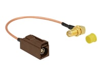 Delock - Antennkabel - Fakra F Kopplare Hona Till Sma Hane Vinklad - 20 Cm - Koaxial