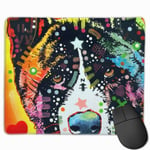 Color Art Chinese Garden Dog Mouse Pad with Stitched Edge Computer Mouse Pad with Non-Slip Rubber Base for Computers Laptop PC Gmaing Work Mouse Pad