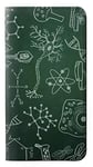 Science Green Board PU Leather Flip Case Cover For OnePlus 6