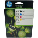 HP 912 Multipack Ink Cartridges 6ZC74AE Officejet Pro Genuine Original 08/2025