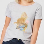 Disney Princess Filled Silhouette Belle Women's T-Shirt - Grey - XXL - Gris