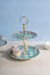 Teas & C's Kasbah Mint Two Tiered Cup Cakes Stand