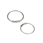 2-pack Silver Fake Piercing Öron Läpp Näsring Septum Läppring silver