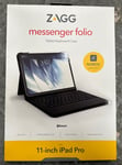 ZAGG Messenger Folio Tablet Keyboard Case 11-inch iPad Pro - NORDIC Layout