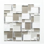 mosaik ws style combi crystal/stone/alloy mix white and