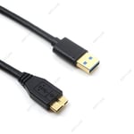 1.8M Black Câble Micro B USB 0.3 pour WD passeport, 1.8M/1M/3.0 M, Ultra Meta Elements, Seagate Backup Plus Expansion, Samsung M3 Portable Toshiba