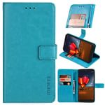 BELLA BEAR For Samsung Galaxy S20 FE 5G Case [Card Holder] [Kickstand] [Drop Resistance] Leather Flip Wallet Case for Samsung Galaxy S20 FE 5G(Sky blue)